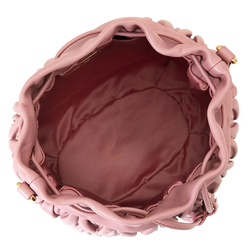 마테라쎄 나파 가죽 버킷백 핑크 상세