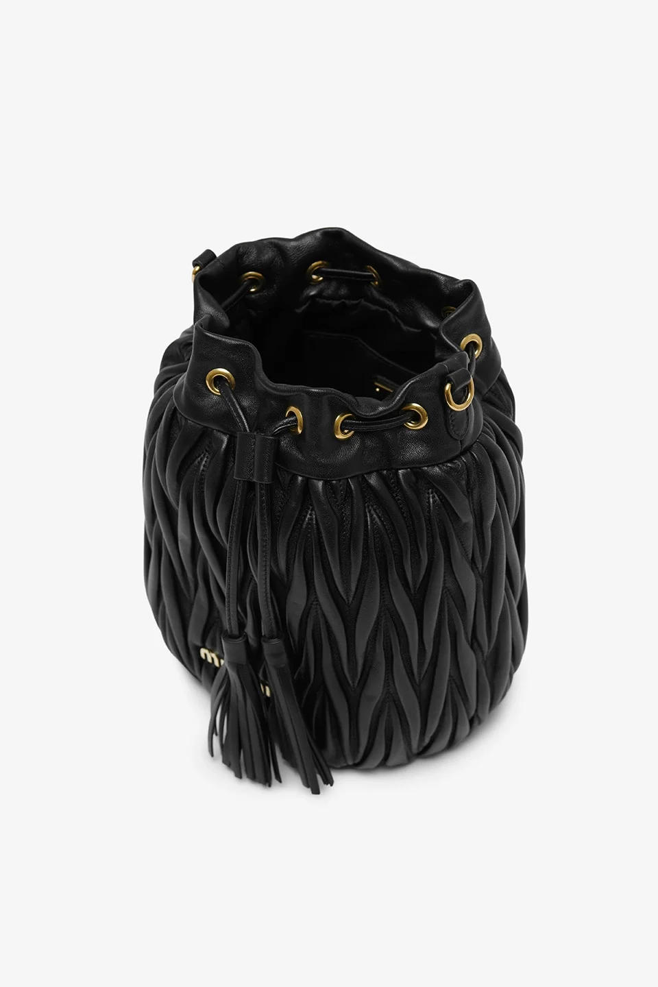 마테라쎄 나파 가죽 버킷백 블랙 상세