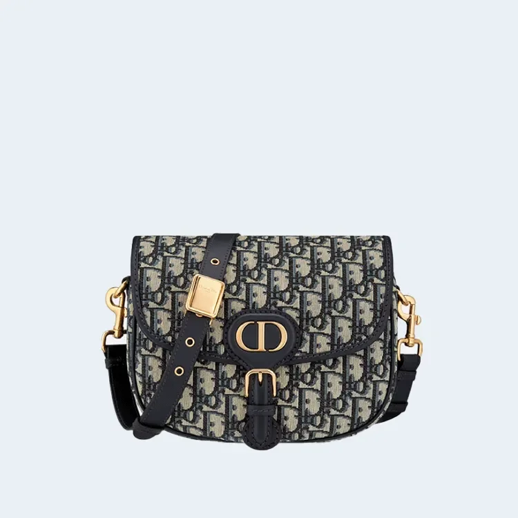 Bobby 미디엄 백 블루 자카드 상세