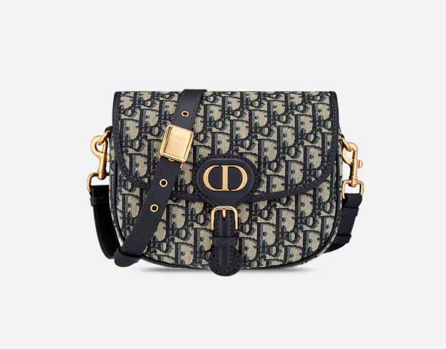 Bobby 미디엄 백 블루 자카드 상세