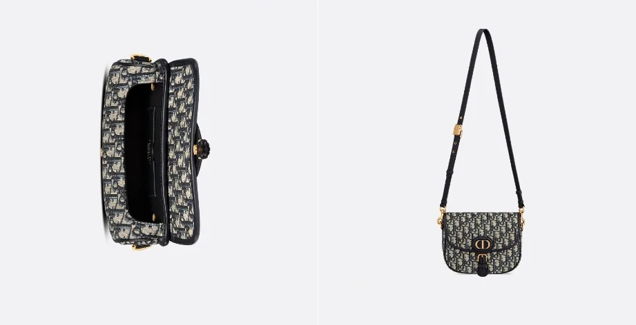 Bobby 미디엄 백 블루 자카드 상세