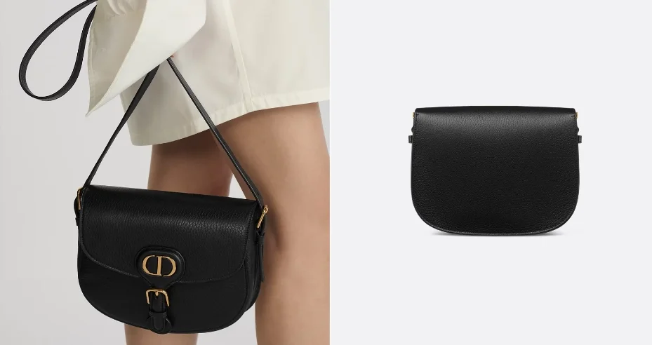 Bobby 미디엄 백 블랙 그레인 상세