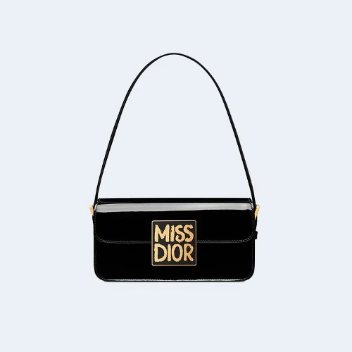 미스 플랩백 블랙 페이턴트