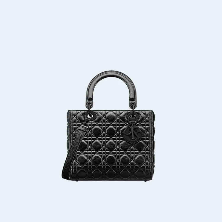 레이디 블랙 크링클 까나쥬 미디엄 백 상세