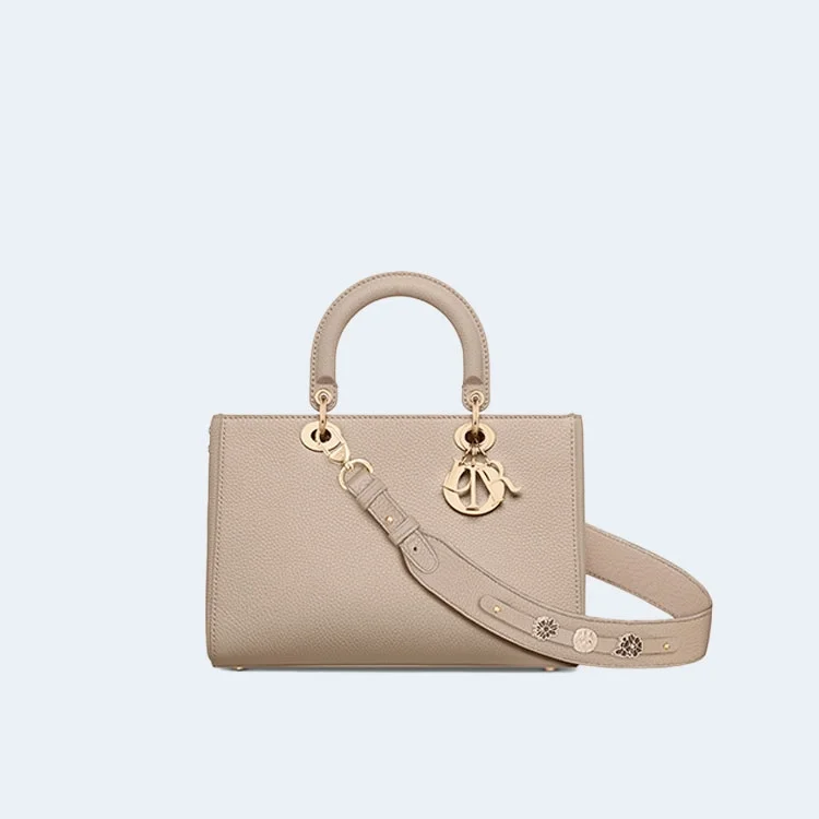 레이디 베이지 미디엄 백 상세