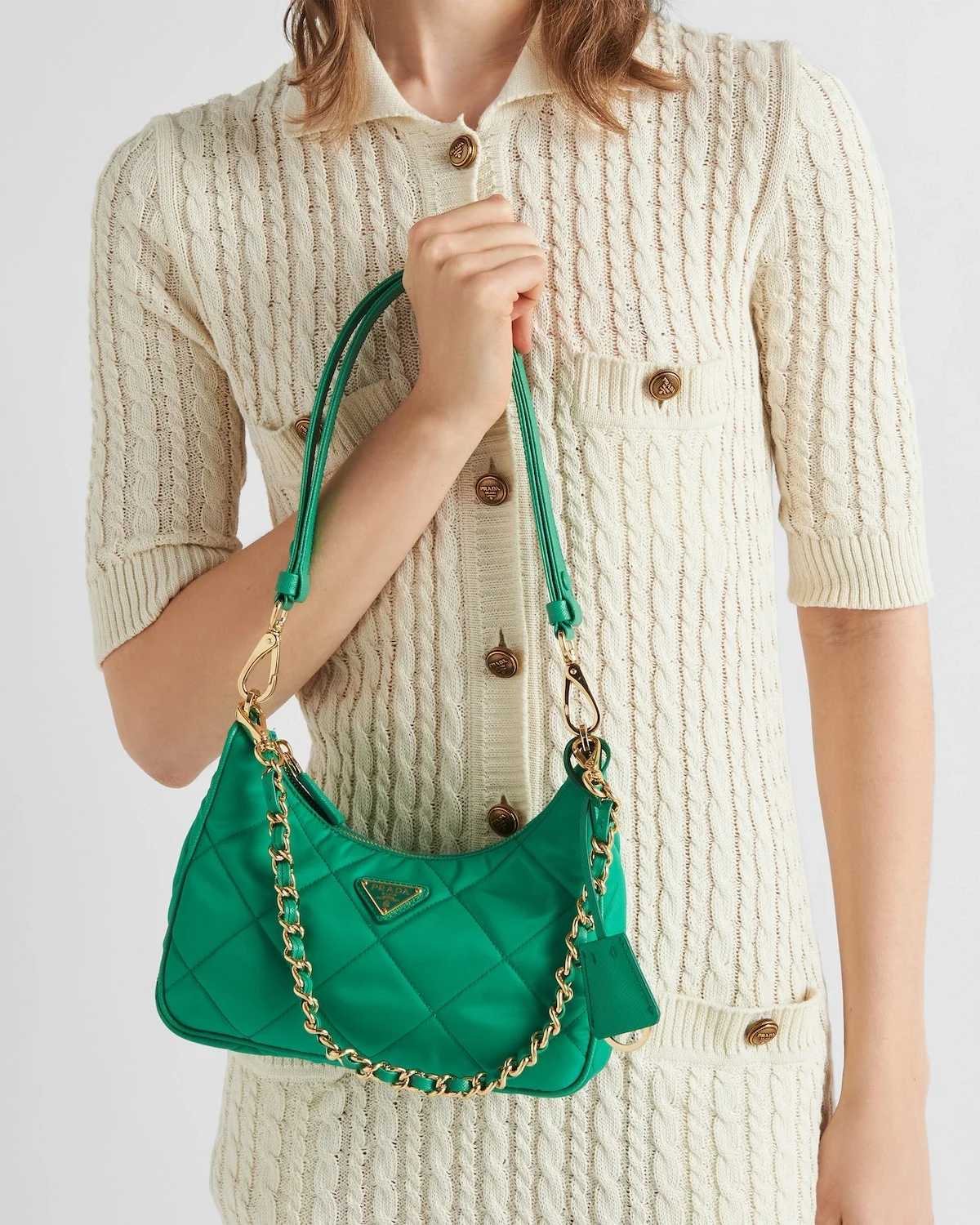 리에디션 1995 리나일론 체인 미니백 민트그린 상세