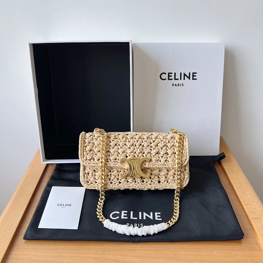 체인 숄더백 클로드 라피아 내추럴 상세