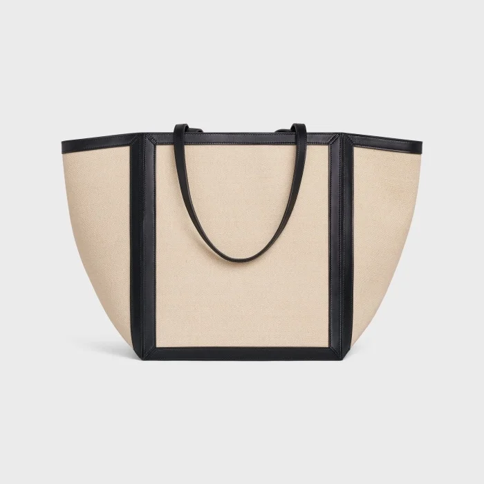 프린트 텍스타일 & 카프스킨 라지 스퀘어 바닐라 블랙 상세