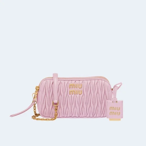 마테라쎄 나파 가죽 미니백 핑크