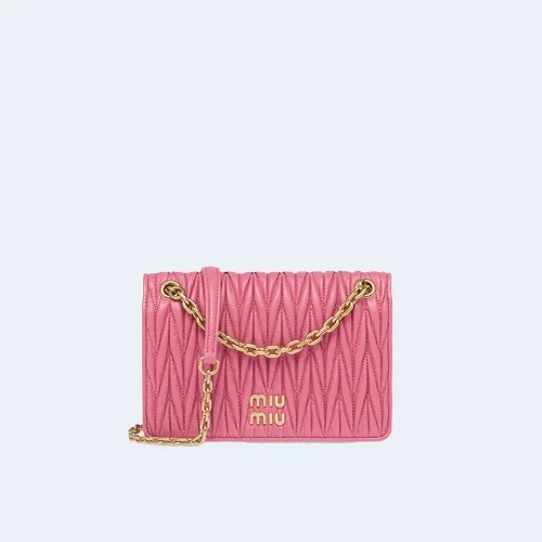 마테라쎄 나파 가죽 미니백 딥핑크