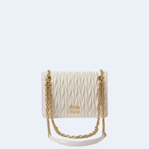 마테라쎄 나파 가죽 미니백 화이트