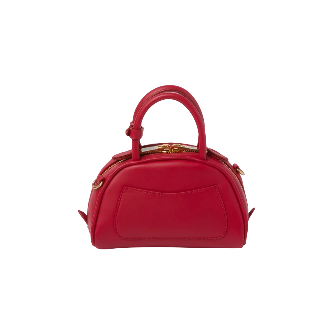 가죽 탑 핸들 미니백 레드 상세