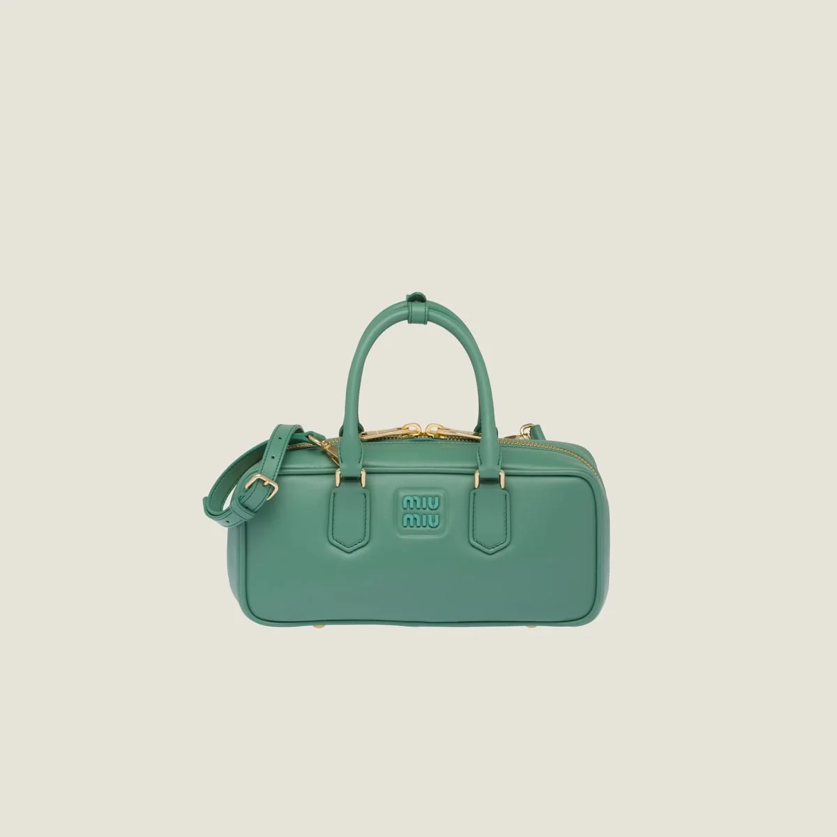 미디엄 아르카디 가죽백 그린 상세