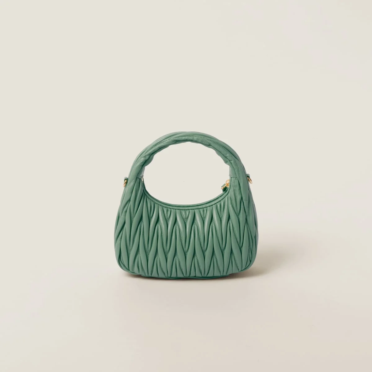 스몰 완더 마테라쎄 나파 가죽 호보백 그린 상세