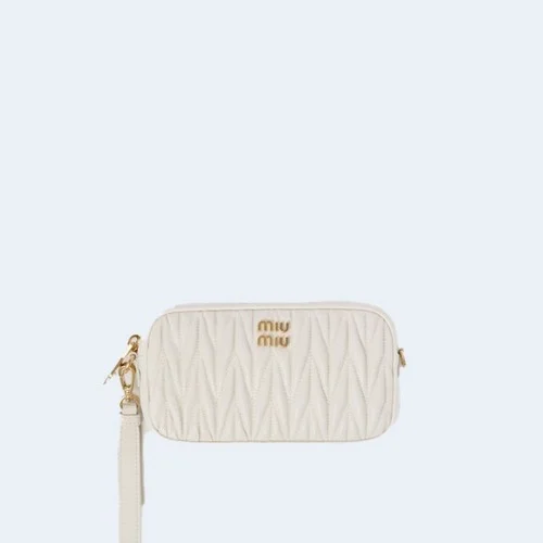 마테라쎄 나파 가죽 파우치 화이트