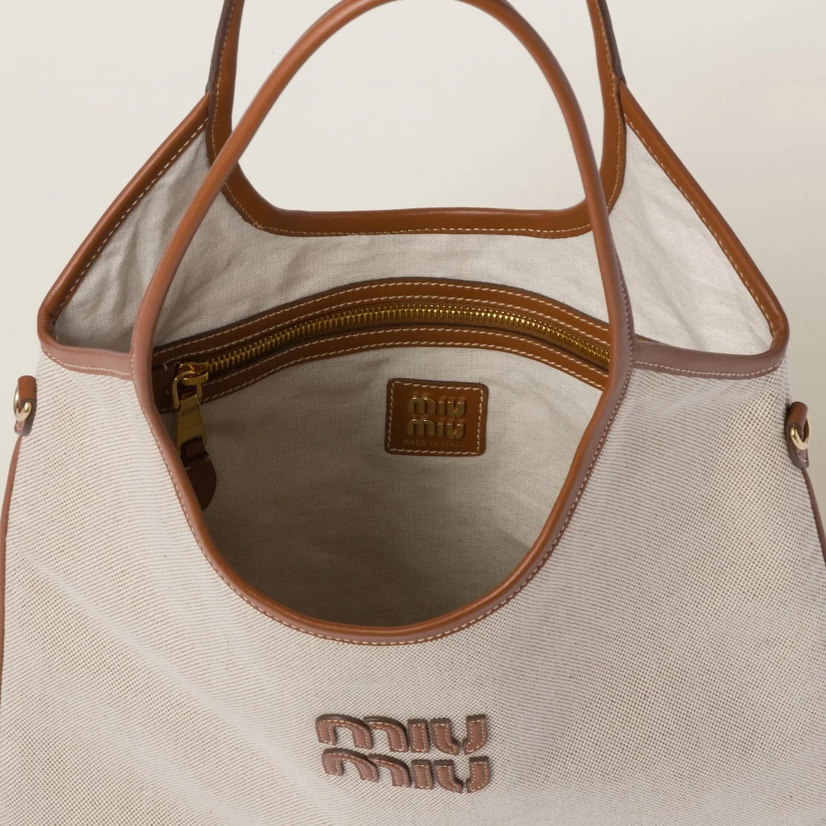 아이비 캔버스백 베이지 상세