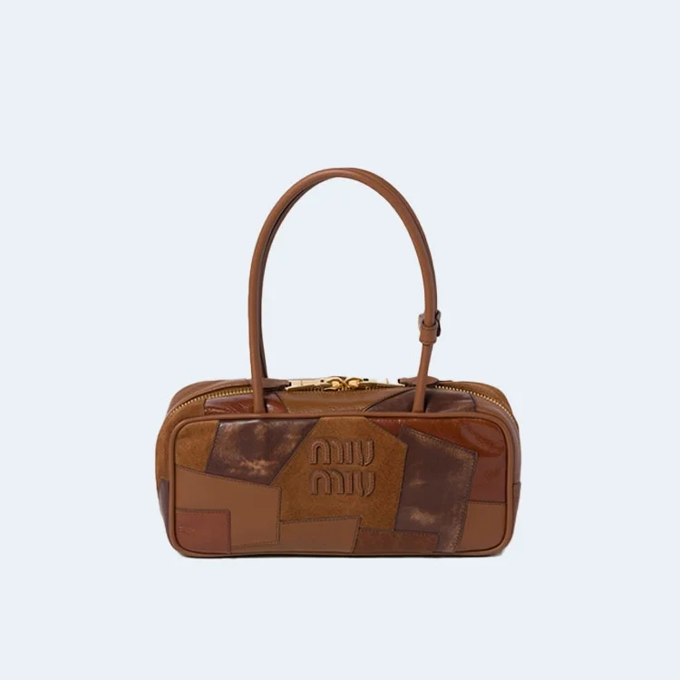 미디엄 아르카디 가죽백 패치워크 상세