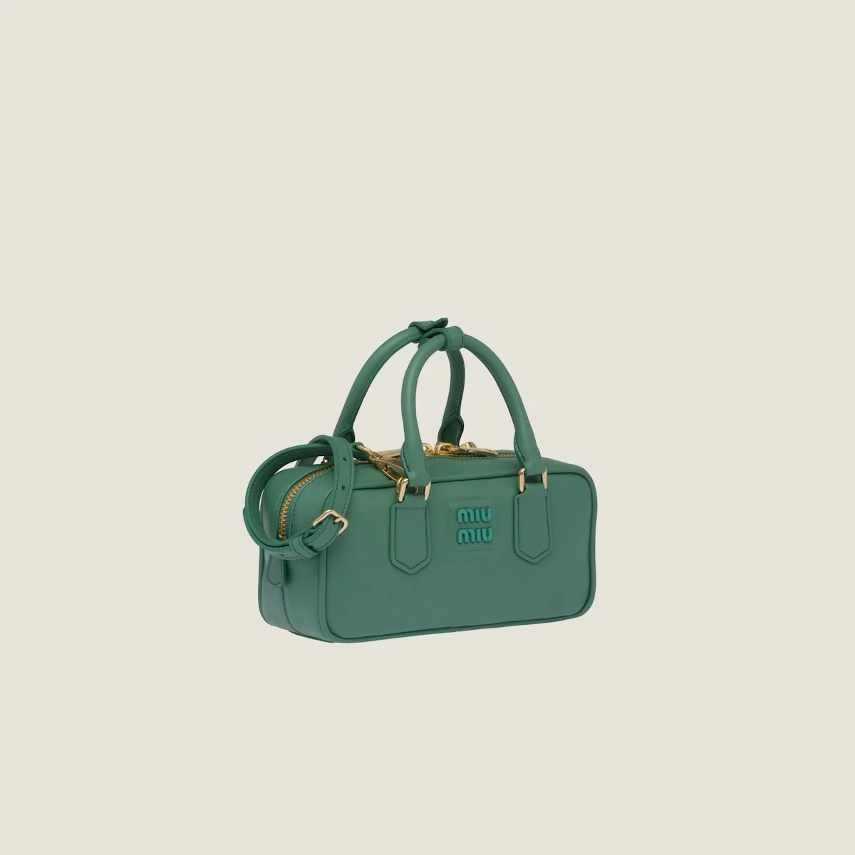 스몰 아르카디 가죽백 그린 상세