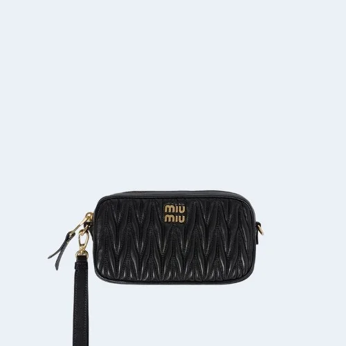 마테라쎄 나파 가죽 파우치 블랙