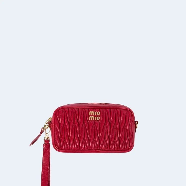 마테라쎄 나파 가죽 파우치 레드 상세