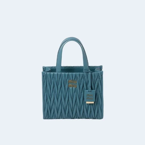 마테라쎄 나파 가죽 토트백 블루