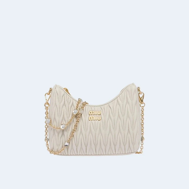 마테라쎄 나파 가죽 숄더백 크리스탈 화이트 상세