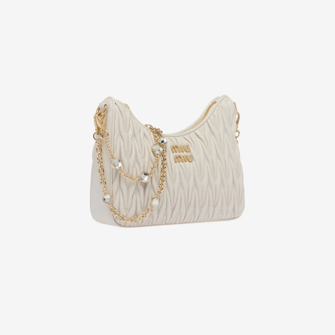 마테라쎄 나파 가죽 숄더백 크리스탈 화이트 상세