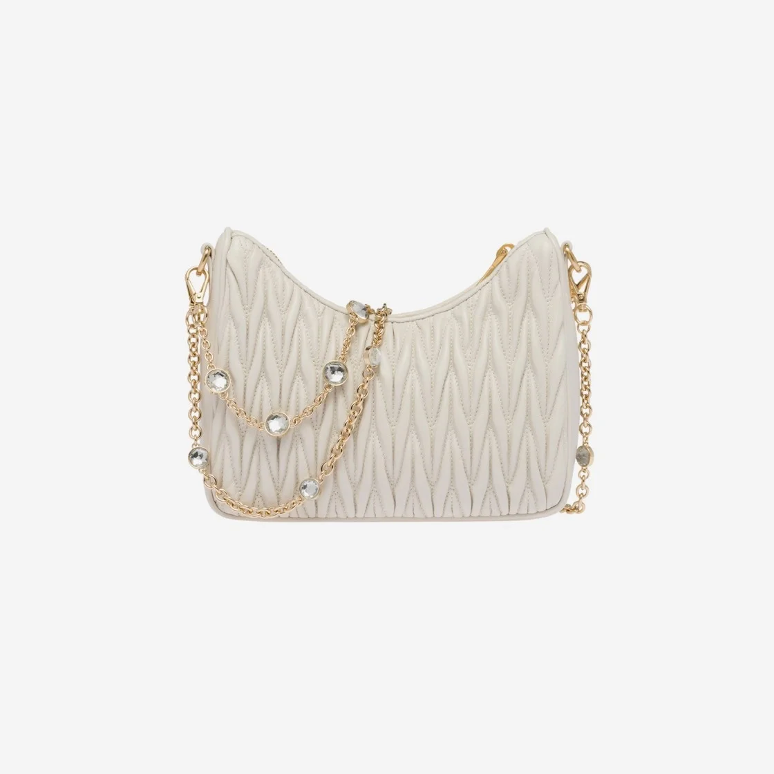 마테라쎄 나파 가죽 숄더백 크리스탈 화이트 상세