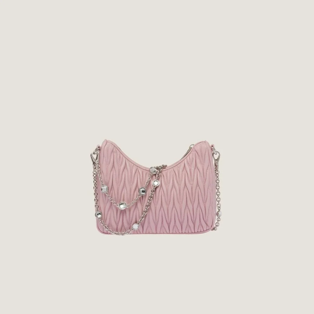 마테라쎄 나파 가죽 숄더백 크리스탈 핑크 상세