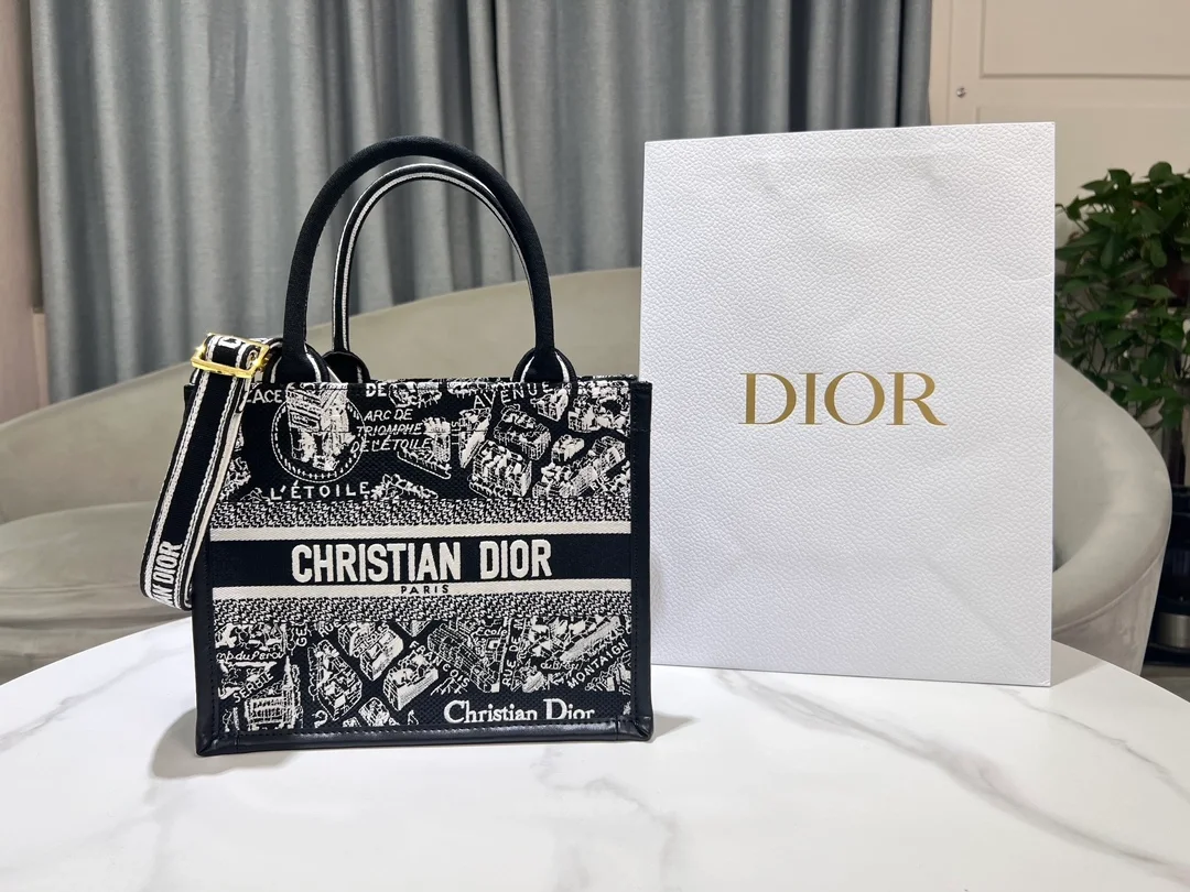 Plan de Paris 북 토트 스몰 백 블랙 & 화이트 상세