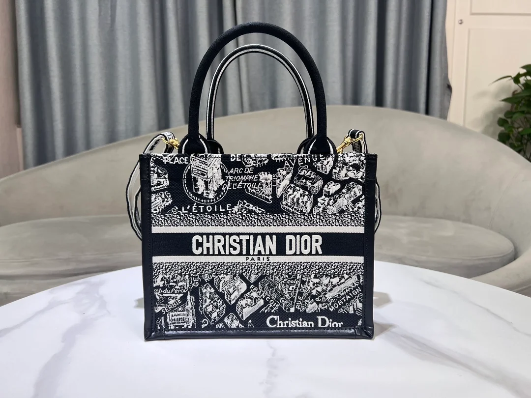 Plan de Paris 북 토트 스몰 백 블랙 & 화이트 상세