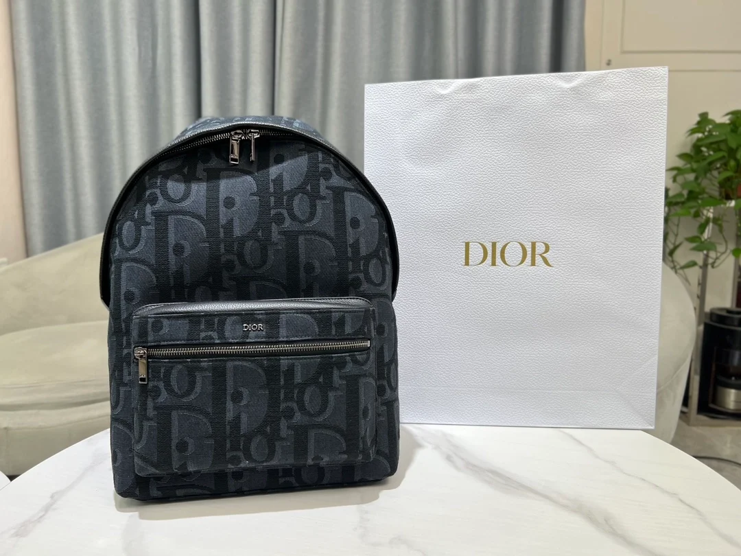 맥시 오블리크 자카드 라이더 백팩 블랙 상세