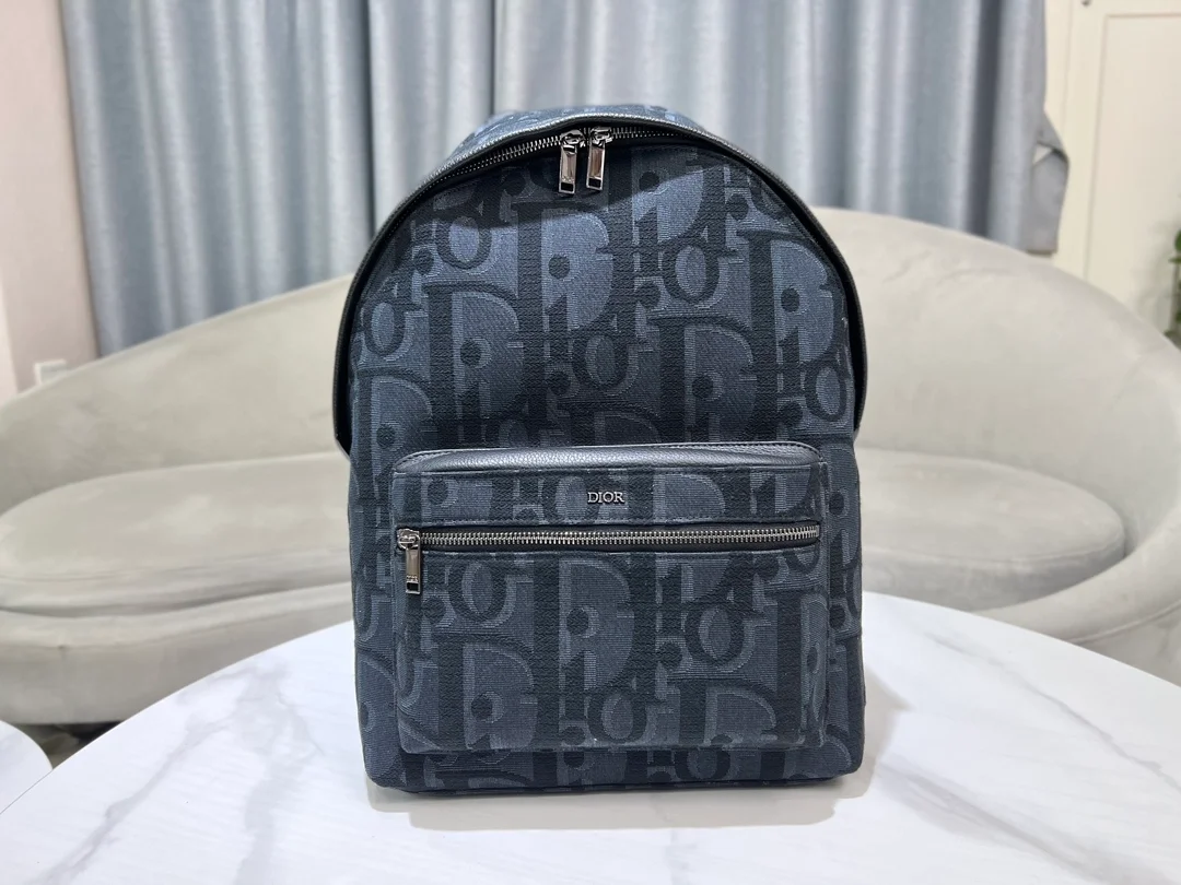 맥시 오블리크 자카드 라이더 백팩 블랙 상세