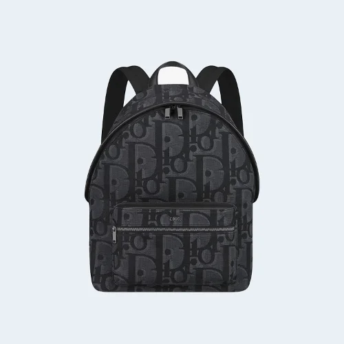 맥시 오블리크 자카드 라이더 백팩 블랙