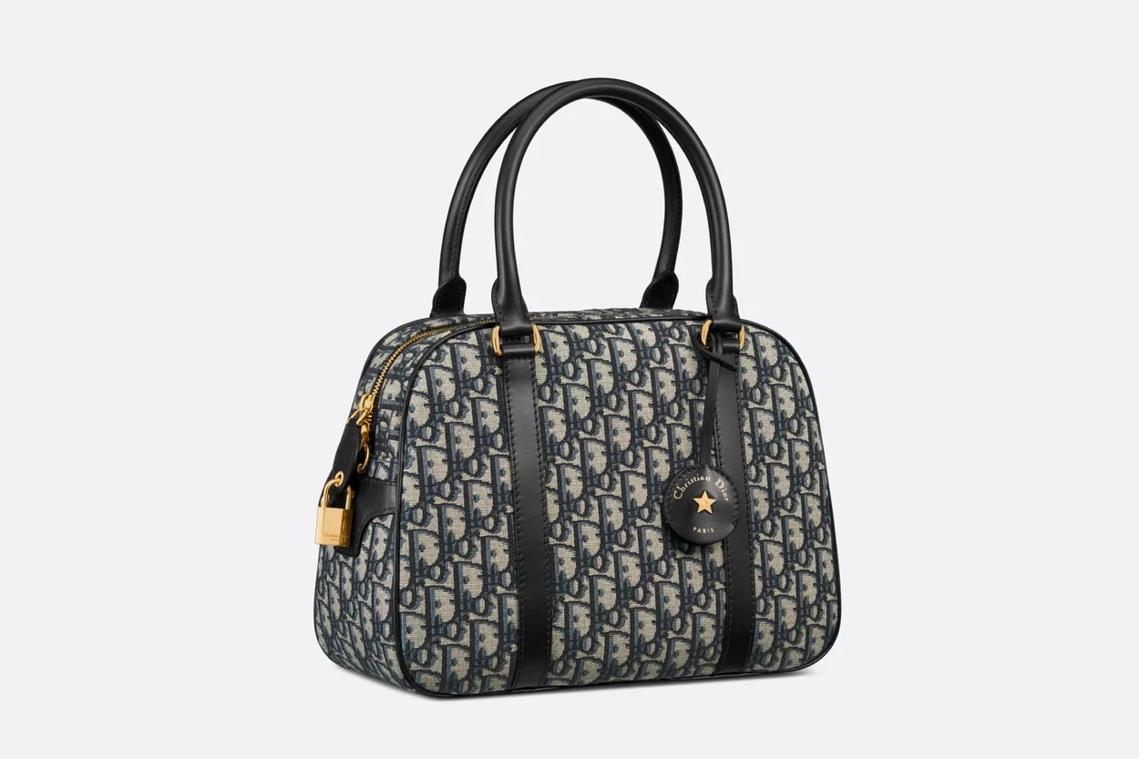 디바이브 블루 오블리크 자카드 라지 볼링백 상세