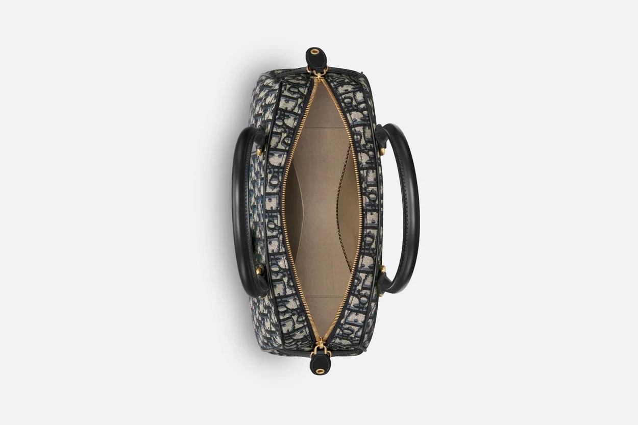 디바이브 블루 오블리크 자카드 라지 볼링백 상세