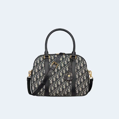 디바이브 블루 오블리크 자카드 라지 볼링백