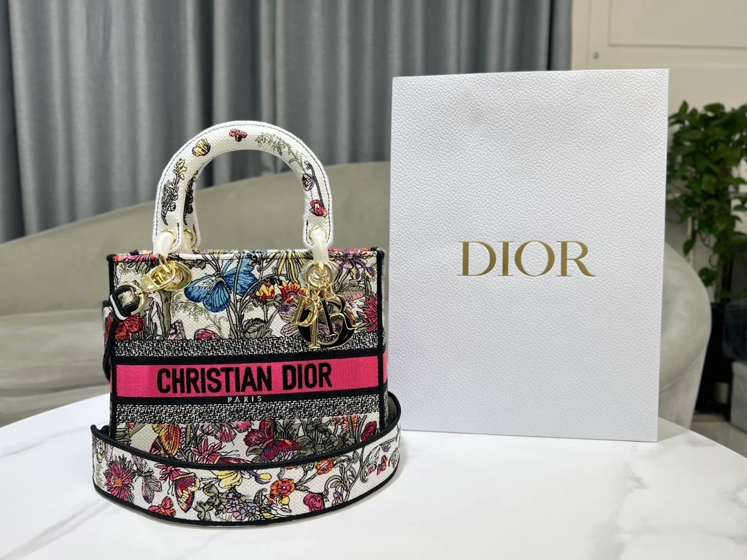 레이디 D-Lite 미디엄 백 화이트 멀티컬러 상세