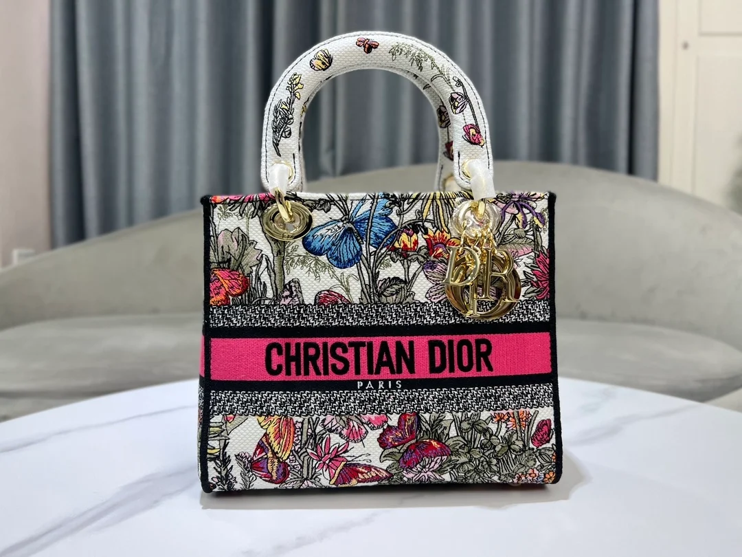 레이디 D-Lite 미디엄 백 화이트 멀티컬러 상세