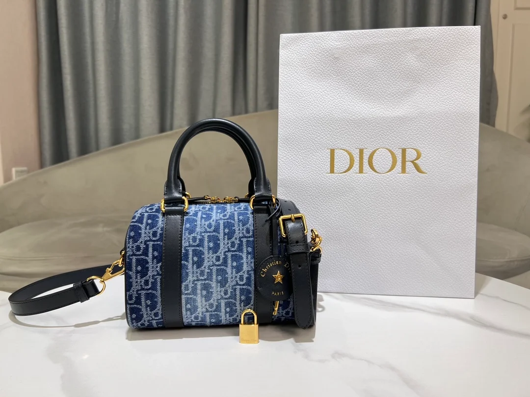 오블리크 자카드 그루브 20 백 데님 블루 상세