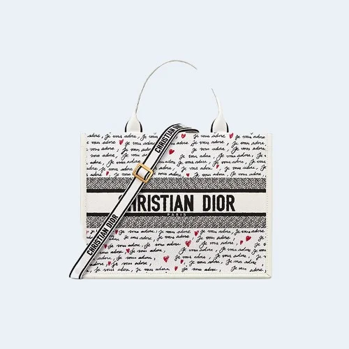 북 토트 미디엄 백 화이트