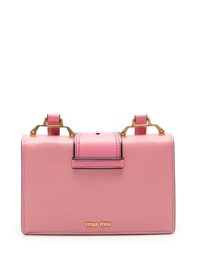 크리스탈 버클 플랩 숄더백 핑크 상세