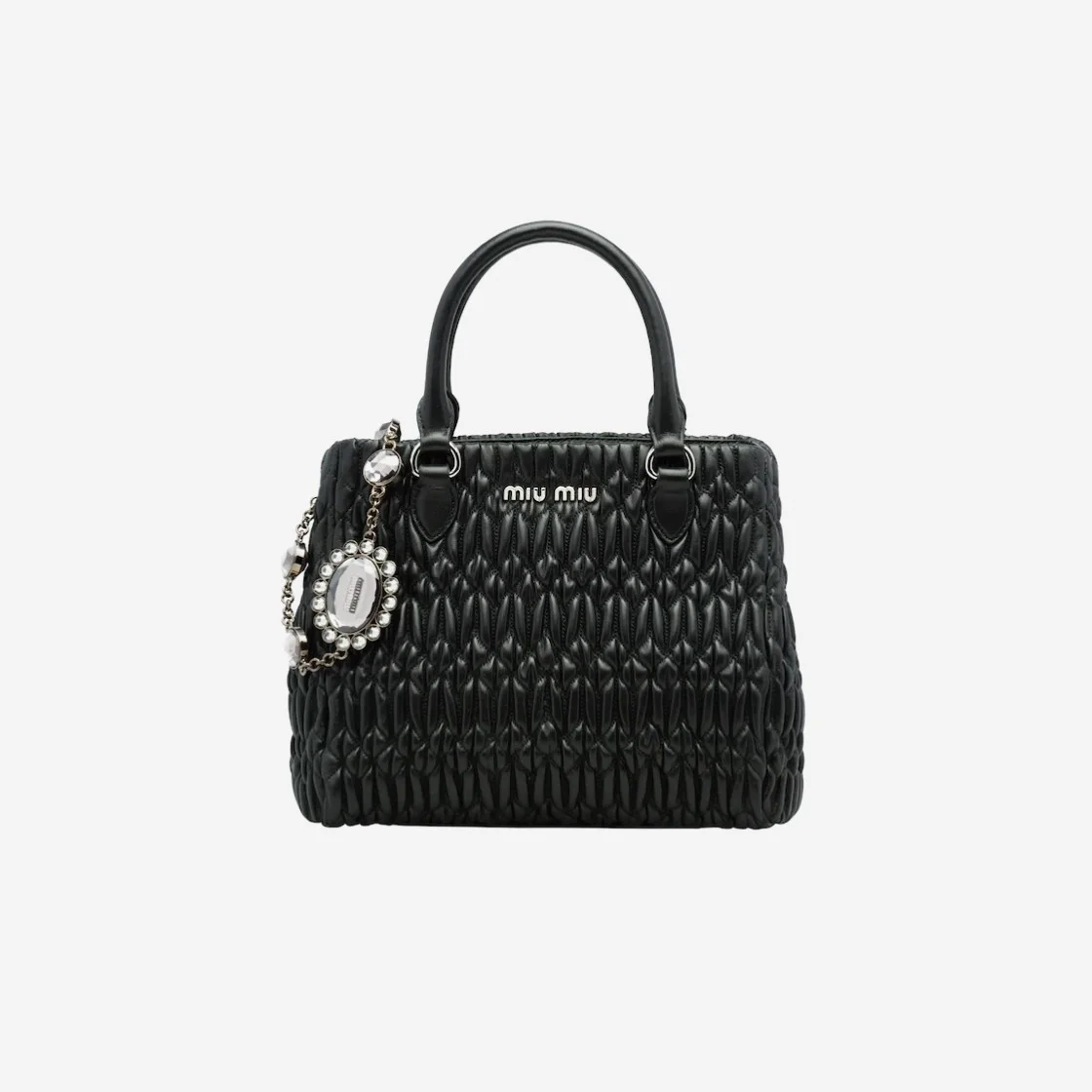 크리스탈 클로케 나파 가죽 핸드백 블랙 상세