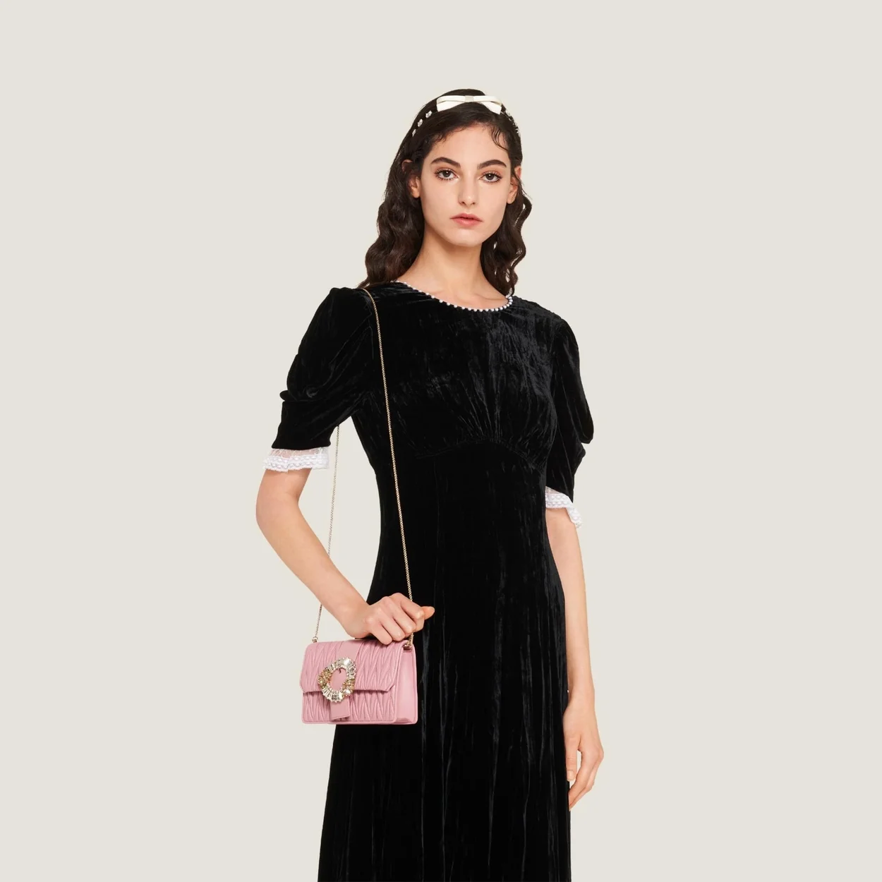 마테라쎄 가죽백 핑크 상세