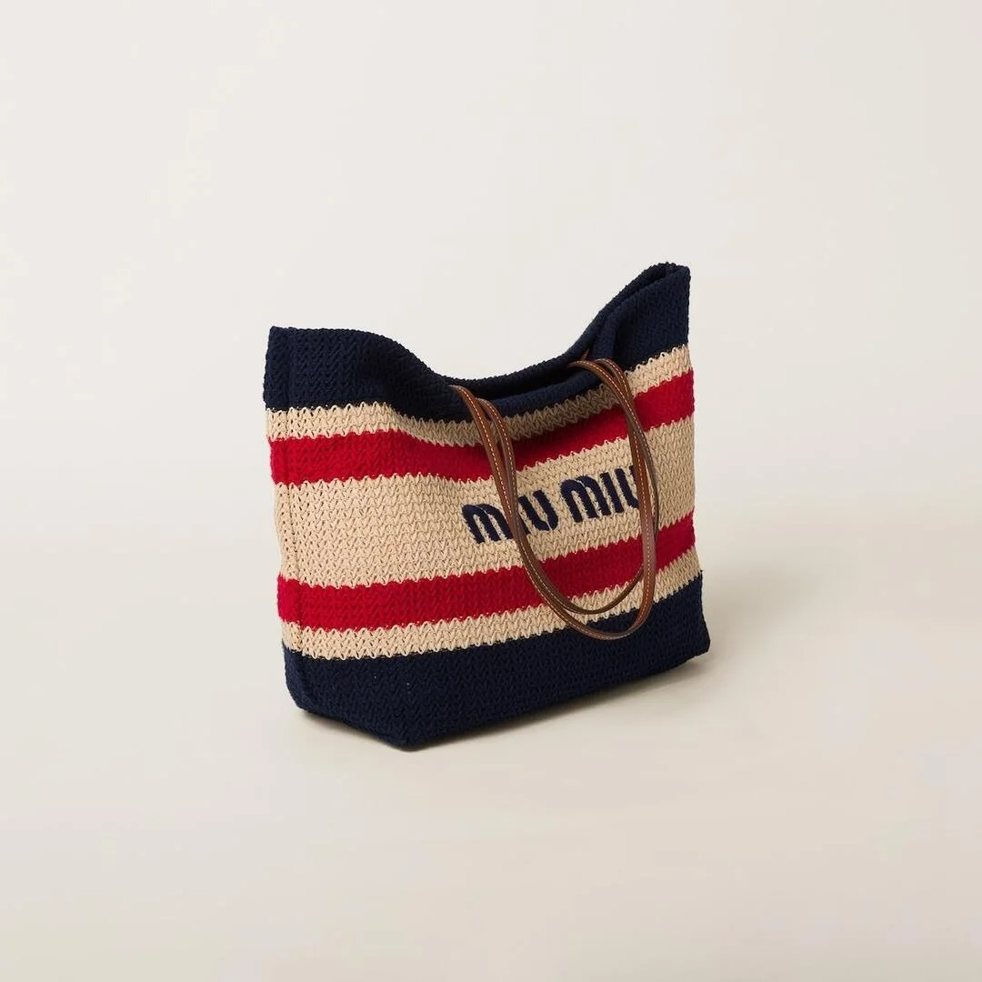 우븐 패브릭 토트백 레드 상세