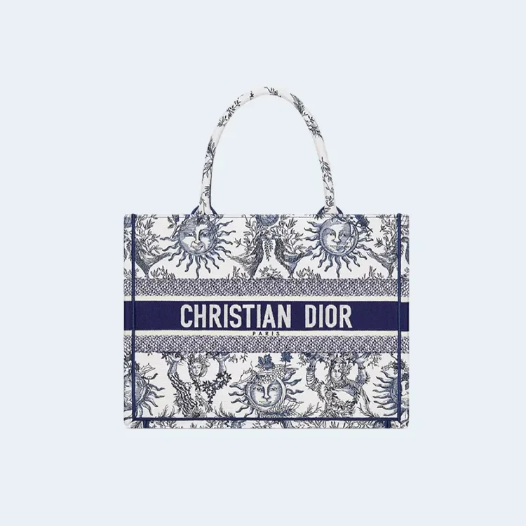 Toile de Jouy Soleil 자수 북 토트 미디엄 백 상세