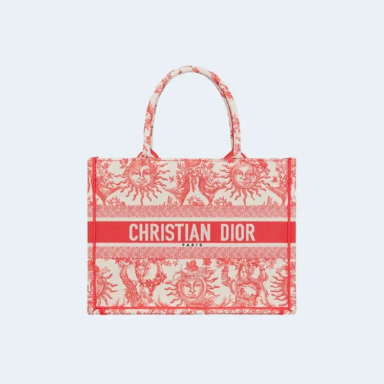 Toile de Jouy Soleil 자수 북 토트 미디엄 백 상세