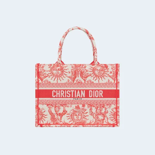 Toile de Jouy Soleil 자수 북 토트 미디엄 백