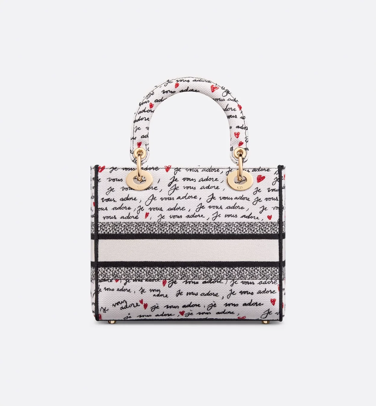 아무르 레이디 D-Lite 미디엄 백 화이트,블랙 앤 레드 상세