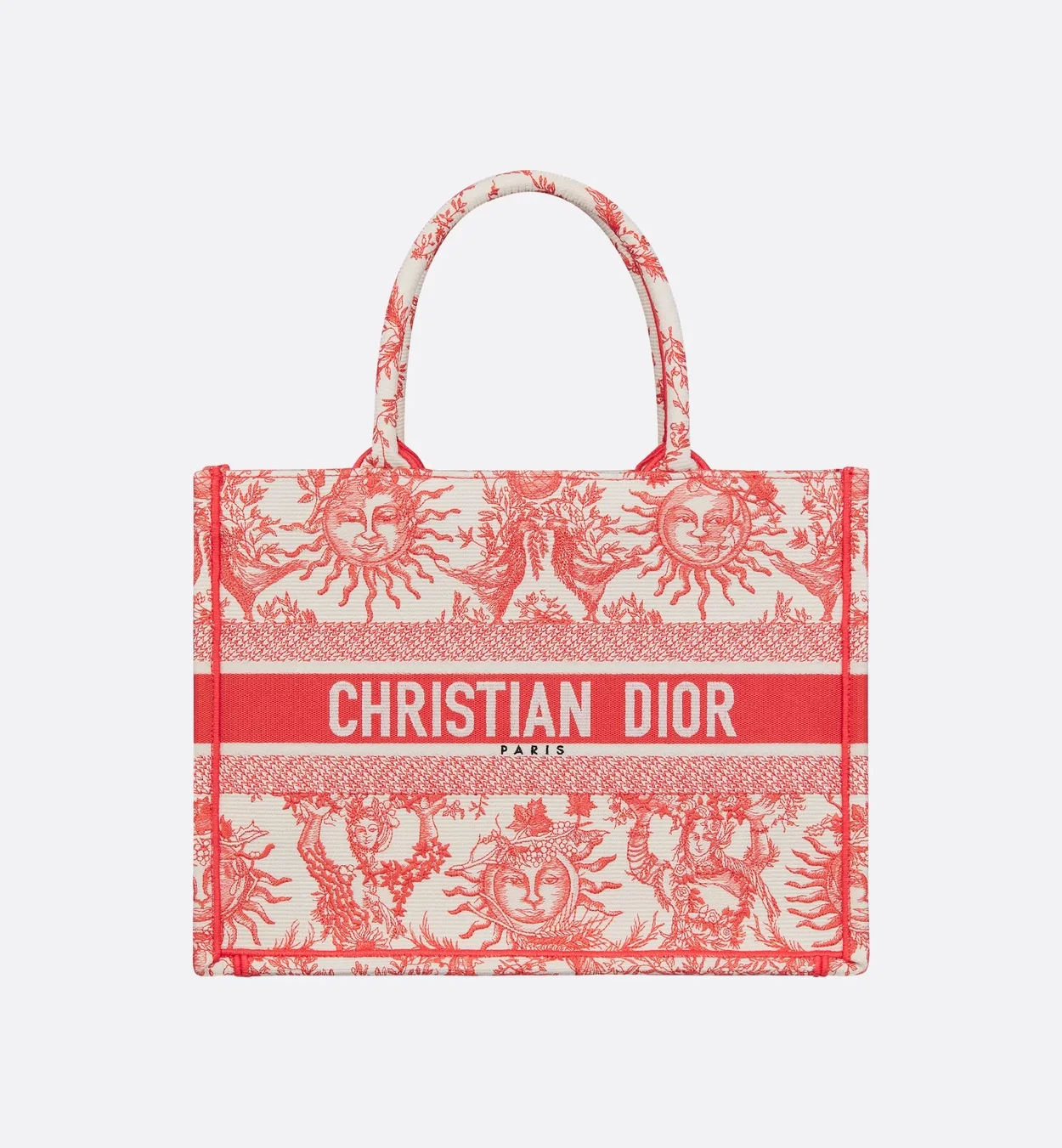 리비에라 북 토트 미디엄 백 코랄 레드 상세